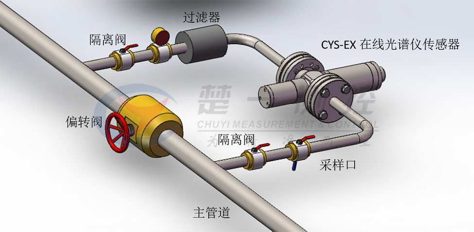 CYS-EX在線光譜儀安裝方式